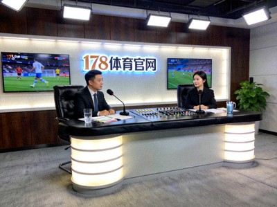 178体育官网专业演播室内部场景，解说员正在工作